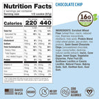 Lenny & Larry's Complete Protein Cookie, [Chocolate Chip], Chewy Soft Baked, 16g Plant Protein, Vegan, Non-GMO, High Fiber, 4 Ounce Cookie (Pack of 12)