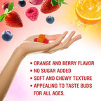 BionerLab Calcium Magnesium Zinc Gummies with Vitamin D3 & K2 - High Potency Enhanced Absorption - Orange and Berry Flavored