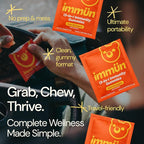 Grüns Immun Immunity Gummies with Vitamin C, Zinc, MCT Oil, & Turmeric - Daily Immune Support Supplement for Adults - Sour Pineapple Flavor (10 Count)
