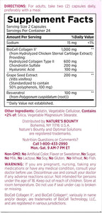 Nature’s Bounty Optimal Solutions Ultra Collagen Booster for Healthy-Aging Supplement, Resveratrol, Hyaluronic Acid – Collagen Capsules for Women, 48 Capsules
