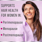 Black Cohosh + Biotin - Menopausal Hair Growth Supplement for Women. Menopause & Postmenopause Vitamins for Fuller Hair, Less Thinning, Hot Flashes. Black Cohosh, Biotin, & Chasteberry. Clean & Vegan