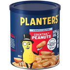 PLANTERS Dry Roasted Peanuts, Plant-Based Protein, Lightly Salted, Peanut Snack, 16 Oz Jar (Pack of 2)