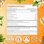 Curcumin Turmeric Gummies – 2000mg Turmeric Extract and Ginger Supplement Gummies – Vegan, Non-GMO, with Black Pepper – 60 Count – Peach Flavor – 30-Day Supply