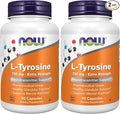 Now Supplements,L-Tyrosine 750 mg,Supports Mental Alertness*,Neurotransmitter Support*,90 Veg Capsules,(Pack of 2)