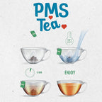 Lazika PMS Tea for Hormone Balance, Herbal Tea for Healthy Menstural Cycle, 20 Pyramid Teabags, Period Relief and PMS Support for Women, Caffeine Free, Chamomile, Fennel