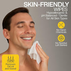 Face & Body Cleansing Wipes - Charcoal, Cooling, Refreshing, Energizing (120 Ct.)