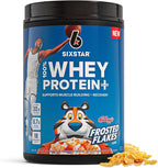Six Star Whey Protein Powder Plus - Muscle Building & Recovery Formula with Whey Isolate Powder, BCAAs, 30g Protein, Immune Support - Post-Workout Supplement - Kellogg’s Frosted Flakes Flavor, 1.8 lbs