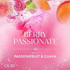 Olay Body Wash for Women, 24/7 Skin-Loving Freshness, Miami Mocktails, Plant Based Cleansers, Vitamin B3 & Antioxidant Blend, All Skin Types, Berry Passionate with Passionfruit & Guava Scent, 22 fl oz