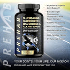 Glucosamine Chondroitin MSM | Premium Joint Support Supplement | Extra Strength 4700mg Max Joint Support | Men & Women | Supports Joint Health & Cartilage, Joint Comfort, Strength and Flexibility