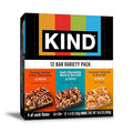KIND Nut Bars, Variety Pack, Dark Chocolate Nuts & Sea Salt, Peanut Butter Dark Chocolate, and Caramel Almond Sea Salt, Gluten Free, Low Sugar, 5-7g Protein, 12 Count