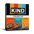 KIND Nut Bars, Variety Pack, Dark Chocolate Nuts & Sea Salt, Peanut Butter Dark Chocolate, and Caramel Almond Sea Salt, Gluten Free, Low Sugar, 5-7g Protein, 12 Count