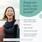 Youtheory Ocean-Friendly Omega - Algae Omega 3 Supplement with EPA & DHA - Supports Brain & Eye Health* - Plant-Based - for Pescatarian & Vegan Diets - 60 Softgels (30-Day Supply)