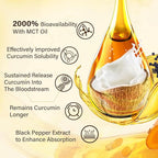 Turmeric Gummies 1000mg w/MCT Oil C8 C10, Organic Antioxidant, Turmeric Curcumin Supplement with Black Pepper Extract, Support Comfort, Boost Energy, Ultra Absorption, Sugar Free, 60 Cts