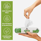 Pogi’s Dog Grooming Wipes – Hypoallergenic Pet Wipes for Paws, Body & Butt – Cleaning & Hydrating, Green Tea Scent, 100-Count
