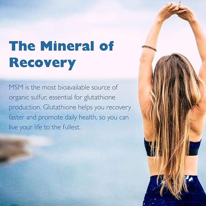 KALA HEALTH MSMPure Strawberry Acai Flavored Coarse MSM Powder Flakes – US-Made MSM for Joint Health, Skin Appearance, and Hair & Nail Support – 1 lb, Organic Sulfur