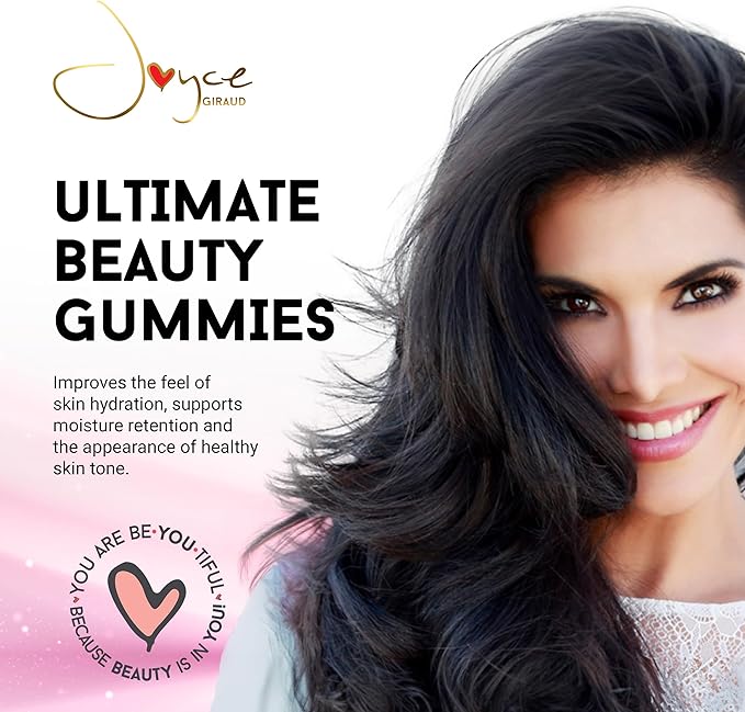 Joyce Giraud Ultimate Beauty Gummies, 60-Day Supply, Supports Skin Hydration & Healthy Skin Tone, 180 Gummies