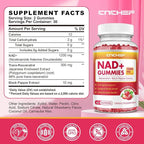 NAD+ Gummies, 1200mg Liposomal NAD Supplement for Women & Men with Trans-Resveratrol & Black Pepper Extract Anti-Aging Supplement, Brain & Cellular Mitochondrial Health - 60 Gummies Strawberry