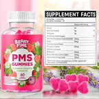 PMS Gummies - PMS Vitamins for Women & Teens - PMS Period Relief - Cramping, Bloating, Mood Swings - Made in The USA (Strawberry, 60 Count)