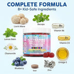 Clean Nutra Kids Focus Gummies with L-Theanine, Ginkgo Biloba, Omega-3 Fish Oil, L-Tyrosine, Vitamin B6, B12 – 60 Count, Clean Label, Non-GMO, Vegan-Friendly SmartyPop Formula for Kids Support