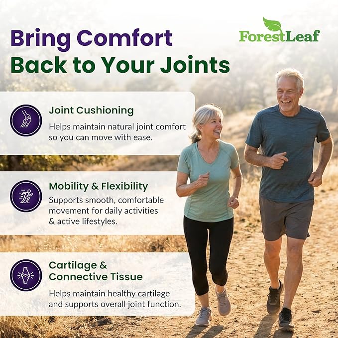 ForestLeaf Glucosamine Chondroitin MSM Joint Supplement Complex - 1200mg - 120 Caps