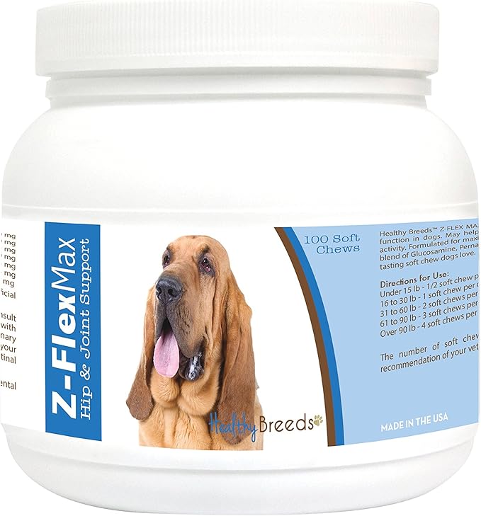 Healthy Breeds Bloodhound Z-Flex Max Hip & Joint Soft Chews 100 Count