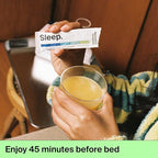 Sleep Aid Powder - Calming Drink for Deep Sleep with Liposomal Saffron, Magnesium & PharmaGABA Melatonin-Free Natural Supplement to Reduce Stress and Improve Sleep Quality Chamomile Lemonade 28 Sticks