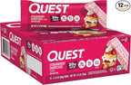 Quest Nutrition Protein Bars, Strawberry Shortcake, 20g Protein, 2g Sugar, 3g Net Carbs, 10g Fiber, Gluten Free, 12 Count