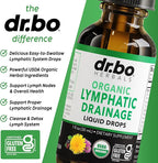 Lymphatic Drainage Supplements Drops - Organic Lymphatic Support Liquid Drops Cleanse with Echinacea, Lymph System Support Supplement, Lymph Node Detox Cleanse System Drainage - 1oz Non-GMO Organics