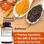 NEW AGE Turmeric Curcumin Capsules - Standardized Curcuminoids - Non-GMO, Gluten Free -270 Count (Pack of 3)