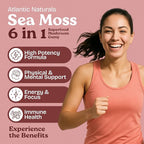 Atlantic Naturals Sea Moss Gummies with Lions Mane Mushroom | Sea Moss Gel Alternative with Irish Sea Moss Reishi, Cordyceps Chaga & Turkey Tail Supplement | Helps Immunity Energy & Focus | 60 Gummies