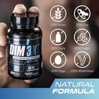 DIM 3X 200mg Supplement | Dim Estrogen Blocker for Men & Aromatase Inhibitor | Men’s Hormone Balance & Fitness Booster Supplement | 90 Capsules