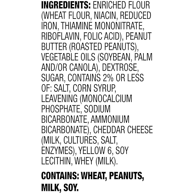 Lance Sandwich Crackers, ToastChee Peanut Butter, 20 Individually Wrapped Packs, 6 Sandwiches Each (Pack of 2)