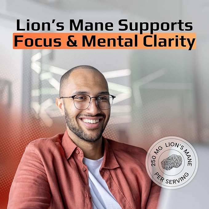 Effective Nutra Mushroom Gummies 2500mg - 10in1 Lion’s Mane, Reishi, Chaga, Cordyceps & More - Focus, Clarity, Memory, Immunity, Energy - Natural Raspberry Flavor, Vegan, Made in USA (90 Count)