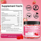 Magnesium Glycinate Gummies 400 mg with Ashwagandha,Magnesium Malate & L-Theanine for Women Men & Kids Adults,Chewable Complex Supplements for Sleep,Calm,Nerves,Heart,Muscles,90 Count