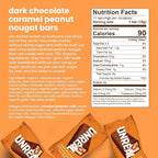 UNREAL Dark Chocolate Caramel Peanut Nougat Bars, 70% Organic Ingredients, Fair Trade, Non-GMO, No Corn Syrup, Sugar Alcohols, Soy, 209grams (3 Value Size Bags)