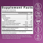Force Factor Hair Growth Accelerator Soft Chews, Hair Growth Vitamins for Women and Men with Clinically Studied Lustriva and Biotin, Promotes Thicker, Fuller, Stronger Hair, Mixed Berry, 60 Soft Chews