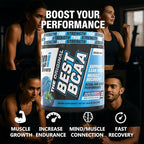 BPI Sports Best BCAA - BCAA Powder - Branched Chain Amino Acids - Muscle Recovery - Muscle Protein Synthesis - Improved Performance – Hydration – Blue Raspberry - 60 Servings - 21.12 Oz