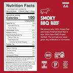 Chomps Grass-Fed and Finished Smoky BBQ Beef Jerky Snack Sticks 10-Pack - Keto, Paleo, Whole30, 10g Lean Meat Protein, Gluten-Free, Zero Sugar Food, Non-GMO