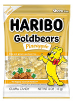 Haribo Gummi Candy | Goldbears Single Flavor Limited Edition | Pineapple, 4 oz. (Pack of 12)