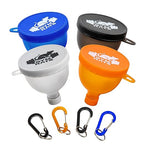 Protein Powder Funnel to Go with Carabiners & Reinforced Caps - 4 Pack (Water Bottle Approve)