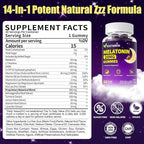 Natural Melatonin 20mg Gummies: Sugar Free Chewable Vegan Supplement with Magnesium Ashwagandha Zinc GABA Vitamin B12 Lemon Balm L-Theanine - Immune Deep Zzz for Adults Women Men(120Count)