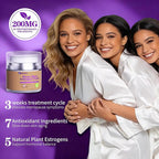 Estrogen Cream for Menopausal Women Support | Intimate Moisturizing Cream - Relieves Vaginal Dryness & Vulvar Itching | Contains Cranberry, Soy Isoflavones, Vegan Formula | 50g (3-Month Supply)