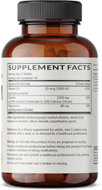 Futurebiotics Calcium 1200 MG Per Serving Sustained Release with Vitamin D3 1000 IU Per Serving Non-GMO, 90 Vegetarian Tablets