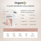 Organixx Clean Sourced Collagens, Protein Powder Supplement with 5 Types of Collagen, Vitamin C, Zinc, and Vitamin B6, Unflavored Collagen Powder, Dairy and Gluten Free, Keto, 15 Travel Packets