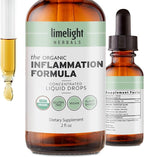 Organic Inflammation Formula Advanced Liquid Drops – Turmeric, Ginger, Boswellia & Black Pepper – Whole-Body Wellness & Inflammatory Support, Joint & Mobility Support – Vegan, Non-GMO – 60 Servings