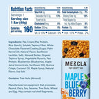 Mezcla Puff Crispy Protein Bars, Gluten Free & Vegan Protein Bars, 10g Protein, Alt for Crispy Rice Treat, Granola Bars & Breakfast Bars, Healthy Snacks for Adults, Maple Blueberry, 1 Count