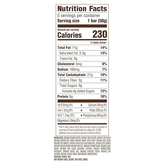 CLIF Nut Butter Bar - Chocolate Peanut Butter - Energy Snack Bars - Non-GMO - USDA Organic - Plant Based - Low Glycemic - 1.76 oz. (5 Pack)
