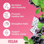 FORCE FACTOR Collagen Boosting Superfoods, Vegan Collagen Booster for Women, With Biotin, Hyaluronic Acid, and Vitamin C, For Hair, Skin, Nails, & Joint Support, Tropical Fruit, 180 Soft Chews, 3-Pack