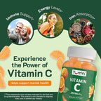 YUM-V'S Vitamin C Gummies for Adults - 250 mg Yummy Vitamin C Gummy - VIT C Gummies - Immune Support Supplement -Orange Flavored Kosher, Halal, Gluten Free (100 Count)