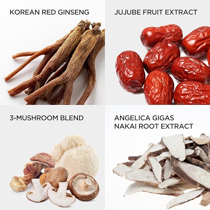 JungKwanJang Korean Red Ginseng Tonic Gold - Herbal Energy Drink with 6 Botanical Extracts - Daily Immune & Vitality Support - Vegan, Non-GMO, No Caffeine Liquid Supplements (30 Packs, 1.35 fl oz)